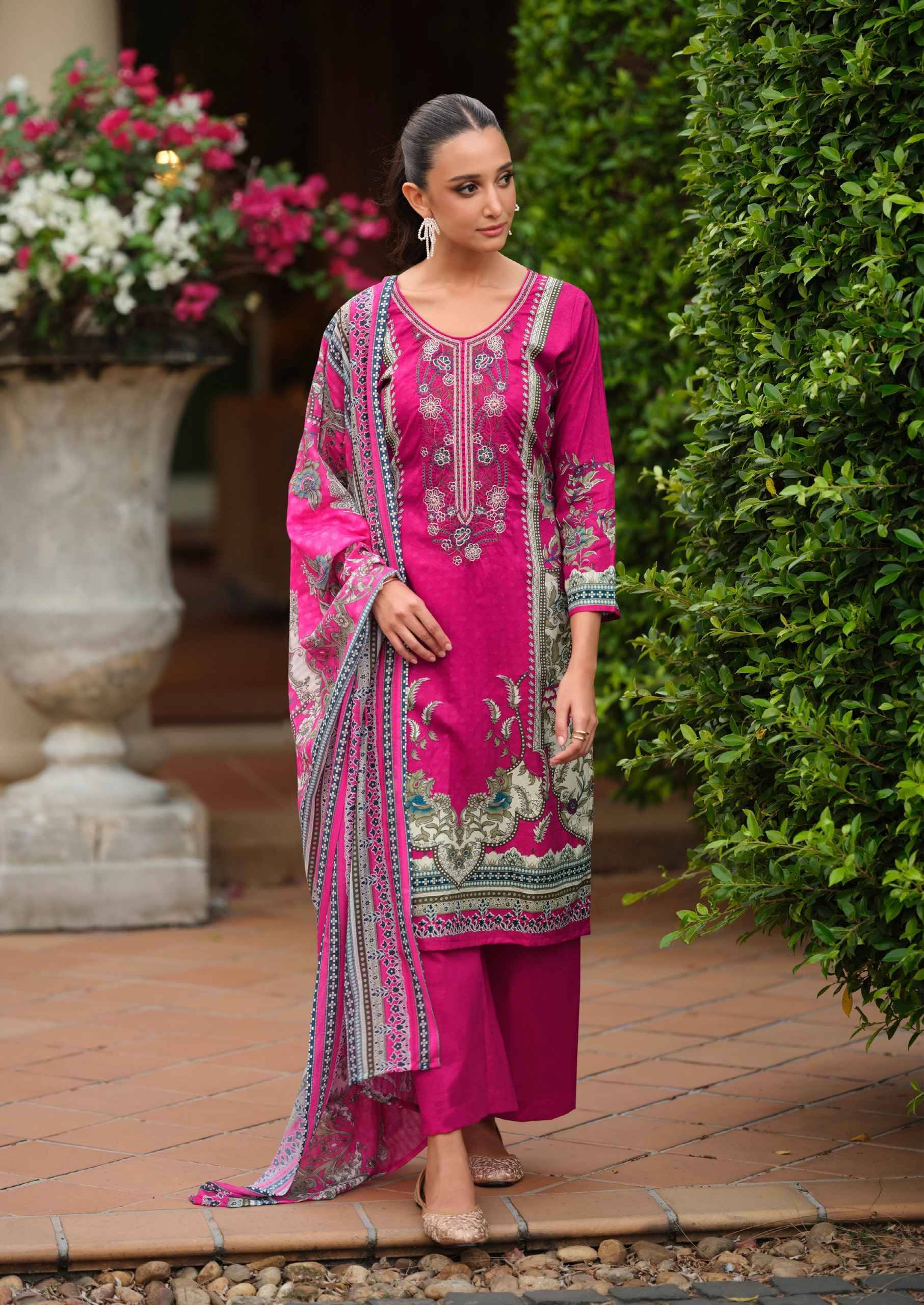 MIRAAL LUXURY LAWN - 2 By Nisanka 01 to 06 Series Wholesale Designer Festive Suits Collection Beautiful Stylish Fancy Colorful Party Wear & Occasional Wear Pure Viscose Lawn Print Dresses At Wholesale Price